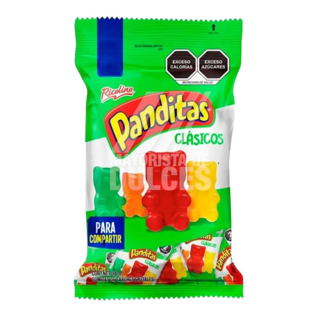 Ricolino Gomitas Panditas Mini Bolsa Con Sobres De G Caja Con