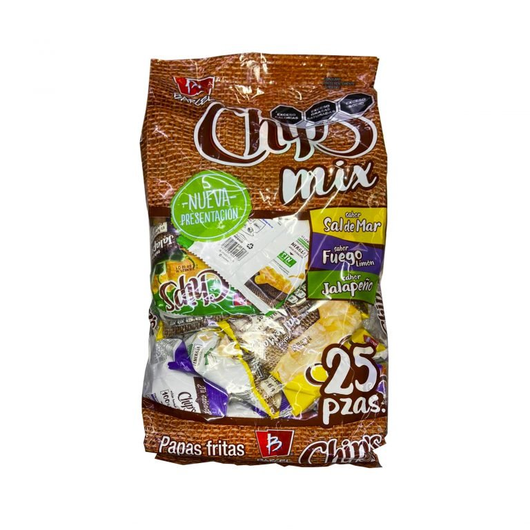 Barcel Papas Mini Chips Mix Bolsa Con Sobres Caja Con Bolsas