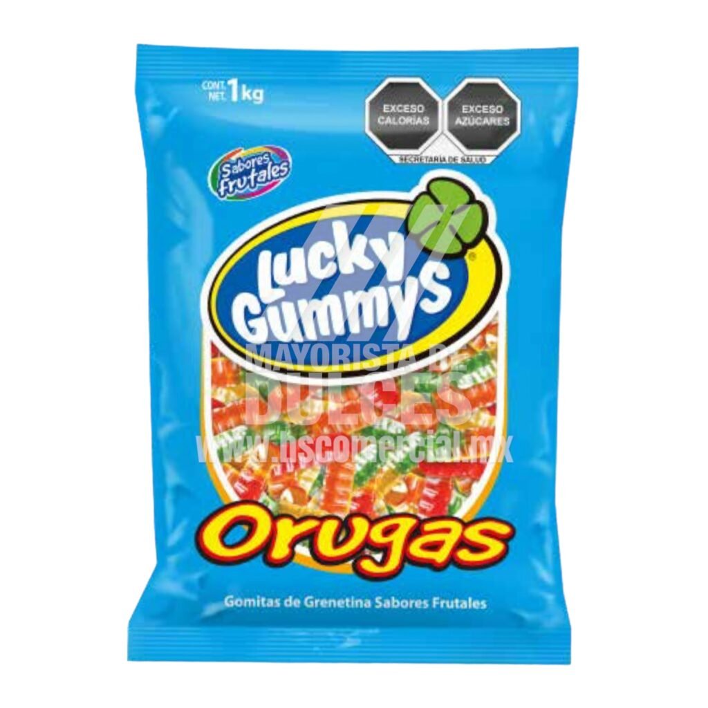 Cuanda Gomita Lucky Gummys Orugas Bolsa Con Kilo Caja Con Bolsas