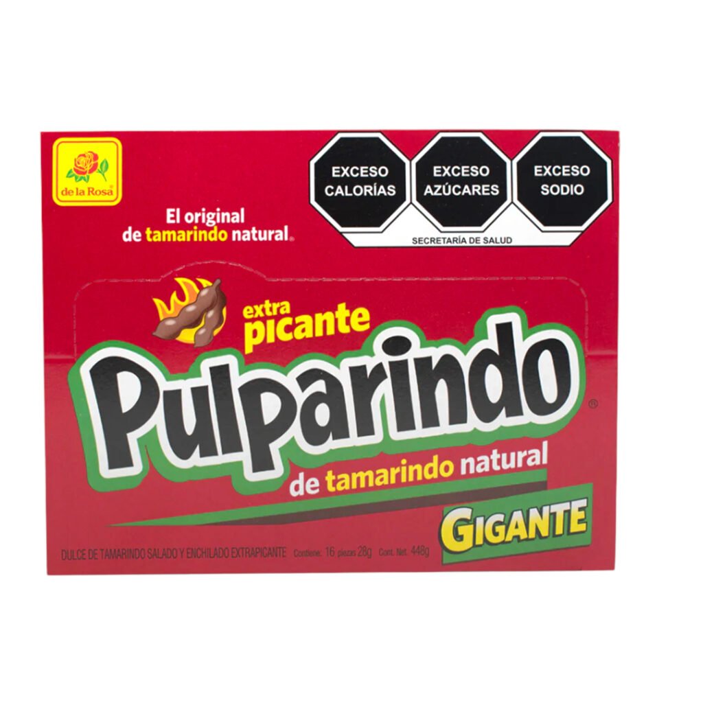 De La Rosa Pulparindo Gigante Extra Picante Paquete Con Piezas Caja