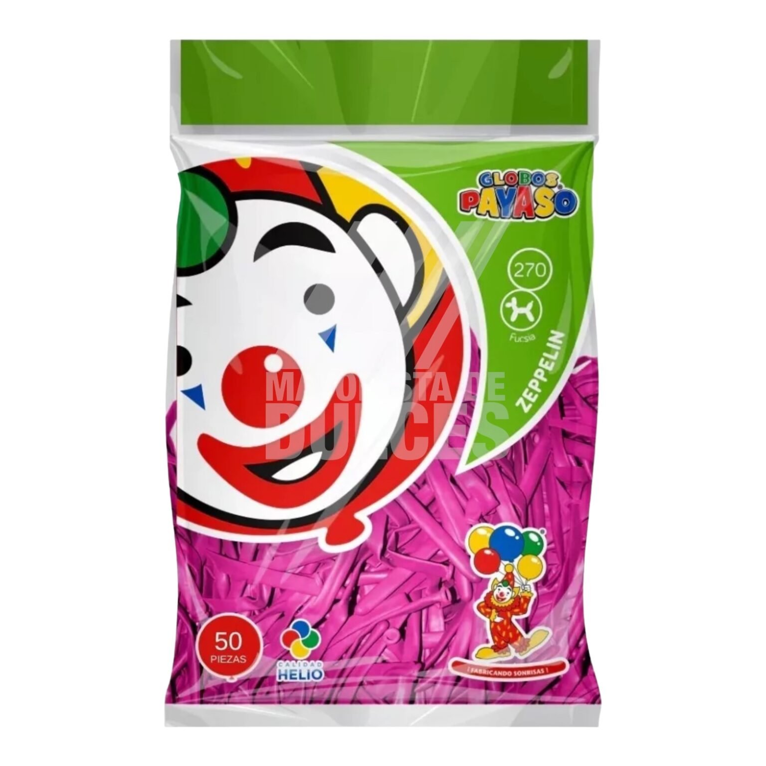 Globos Payaso Largo ROSA Bolsa Con 100 Piezas Caja Con 35 Bolsas 35