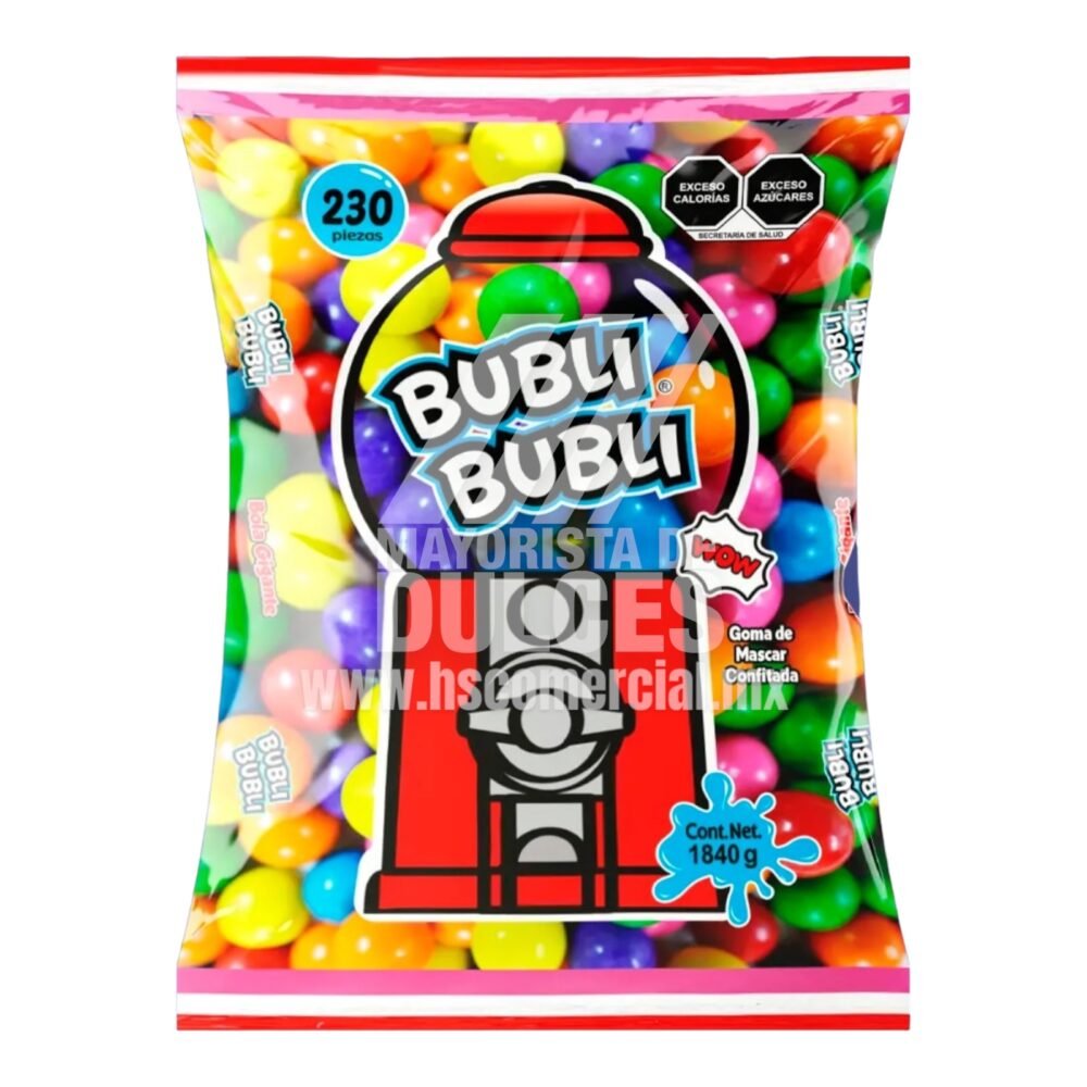 Dulces Gómez chicle Bubli Bubli BOLA GIGANTE bolsa con 230 piezas