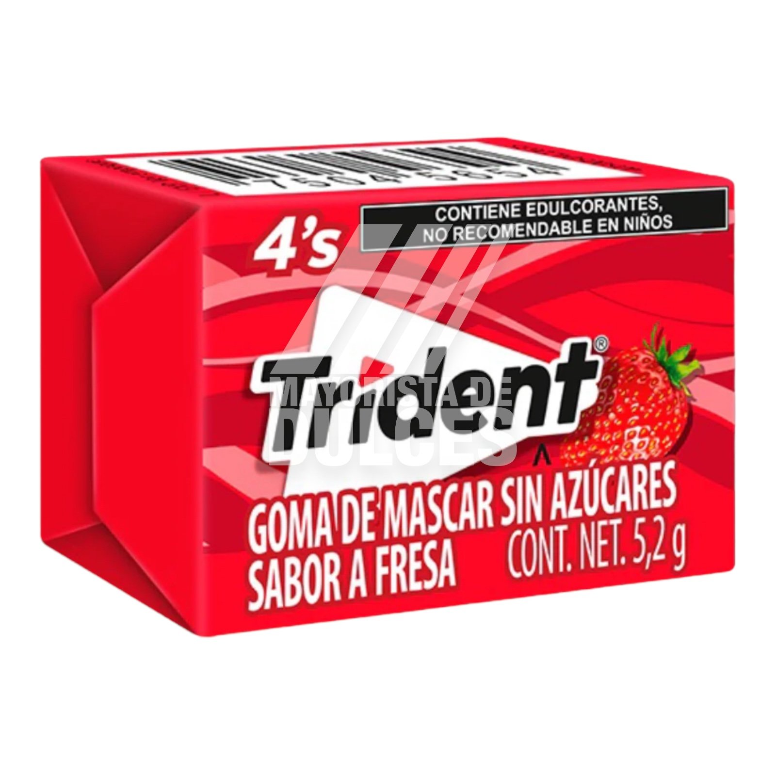 Adams chicle 4´s Trident Fresa con 40 piezas (Cartón con 40 displays ...