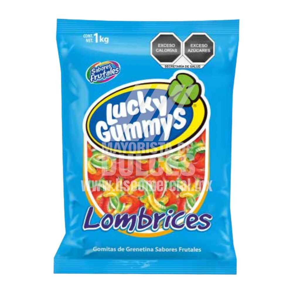 Cuanda gomita Lucky Gummys Lombrices bolsa con 1 kilo