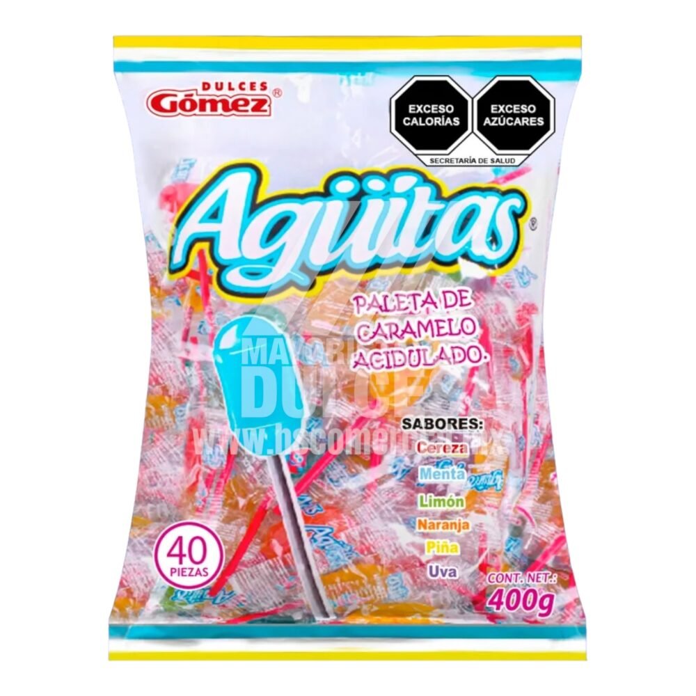 Dulces Gómez Paleta AGUITAS bolsa con 40 piezas