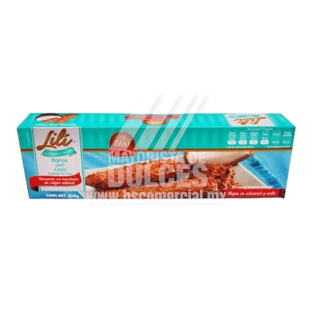 Lili galletas BARRA DE COCO paquete con 264g