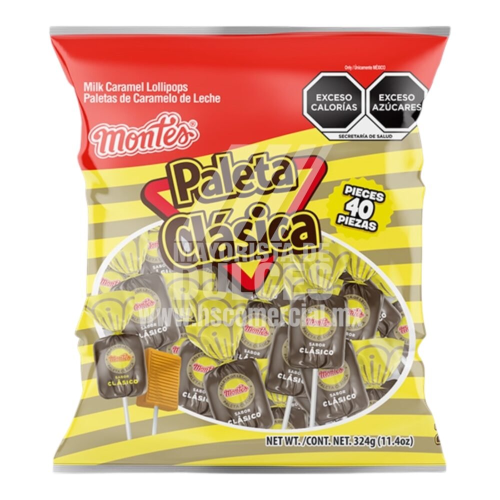 Montes Paleta Suave Cuadrada CLÁSICA bolsa con 40 piezas