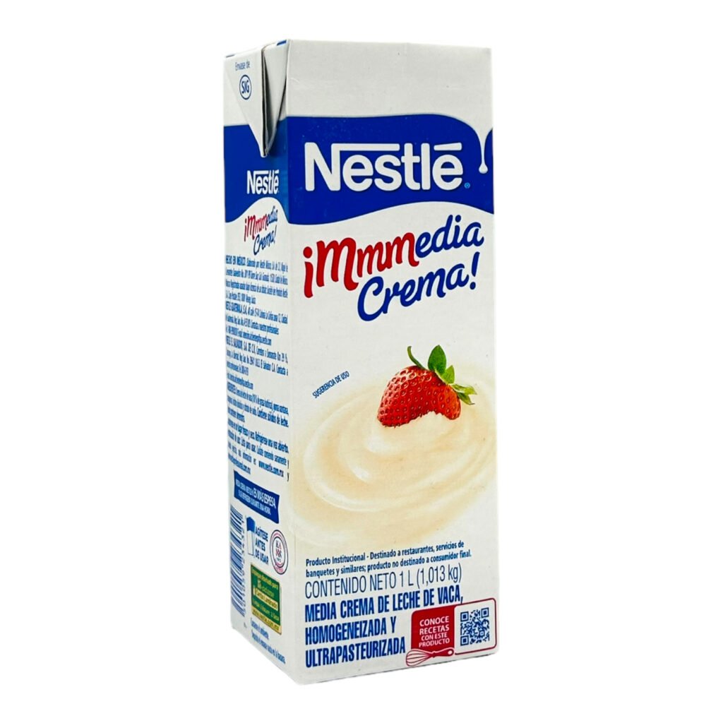 Nestlé MEDIA Crema 12/1lt H.S. Comercial Mayorista de Dulces