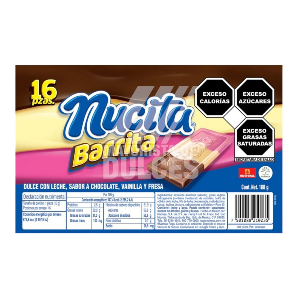 Nutresa chocolate Nucita Barrita
