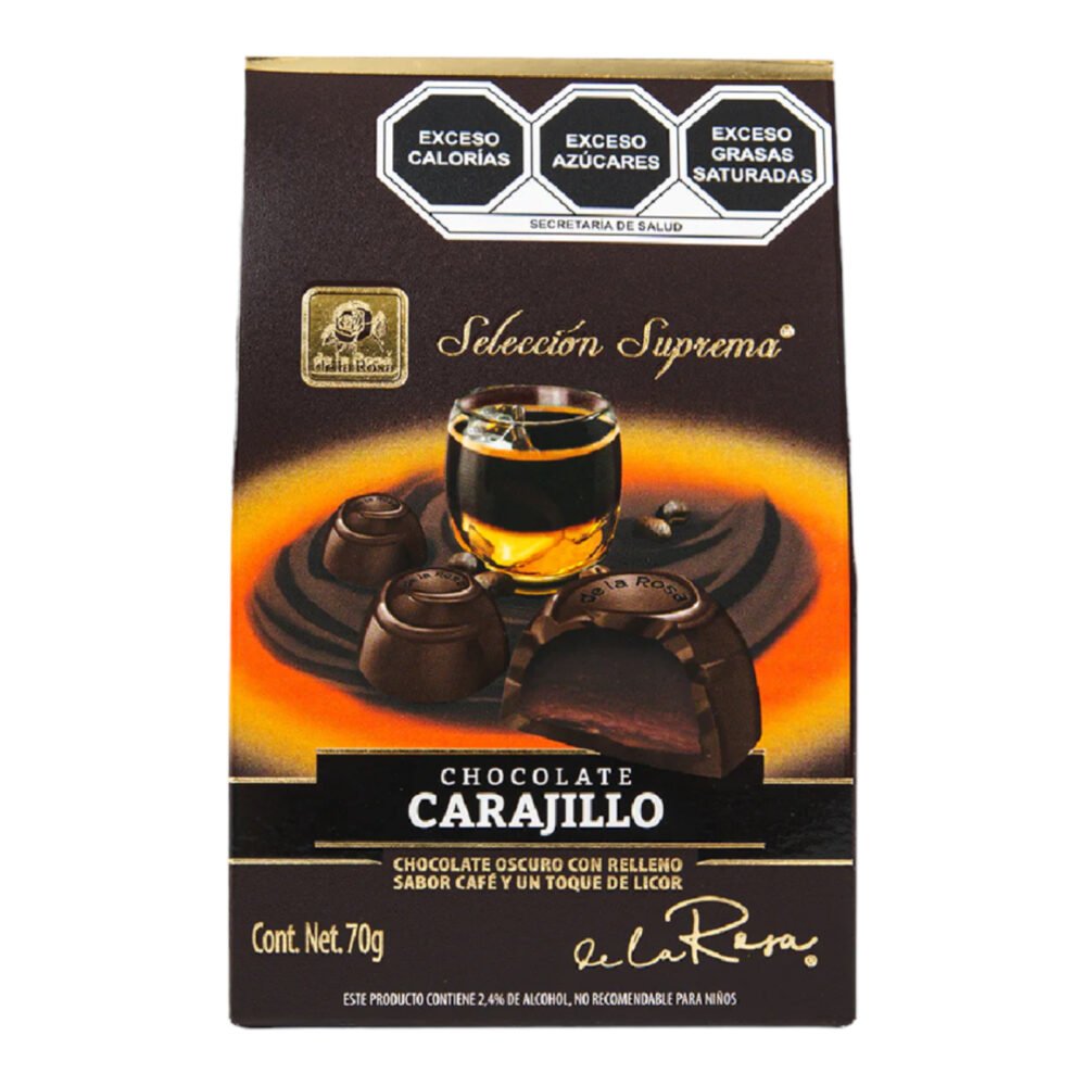 de la Rosa chocolate Pirámide CARAJILLO dulces dulcerias mayoreo