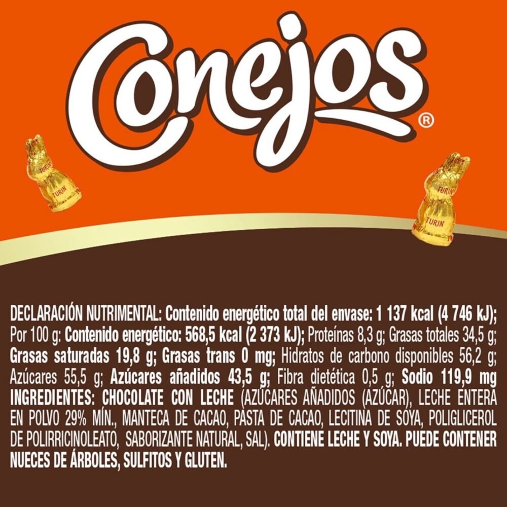 Turín chocolate Conejos Cajilla Conejera 200g paquete con 10 piezas 6