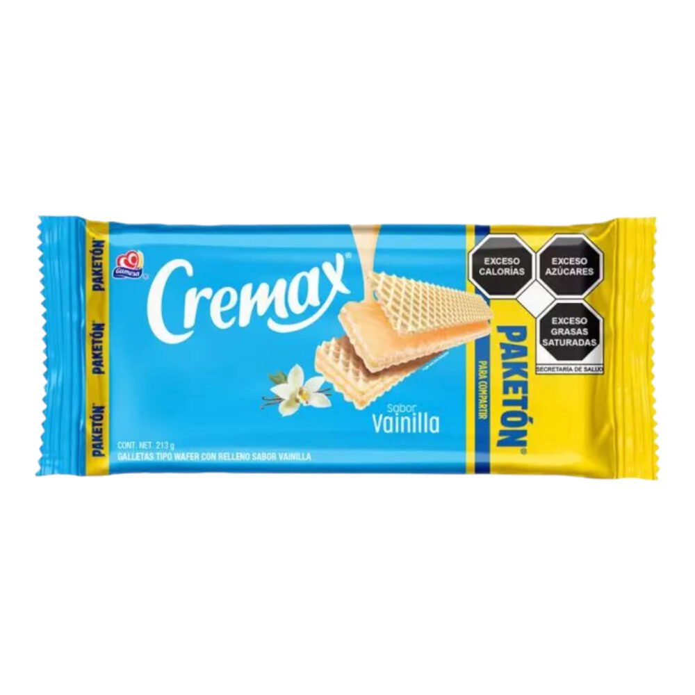 Gamesa galletas CREMAX Paketon VAINILLA 213 gramos dulces dulceria mayoreo