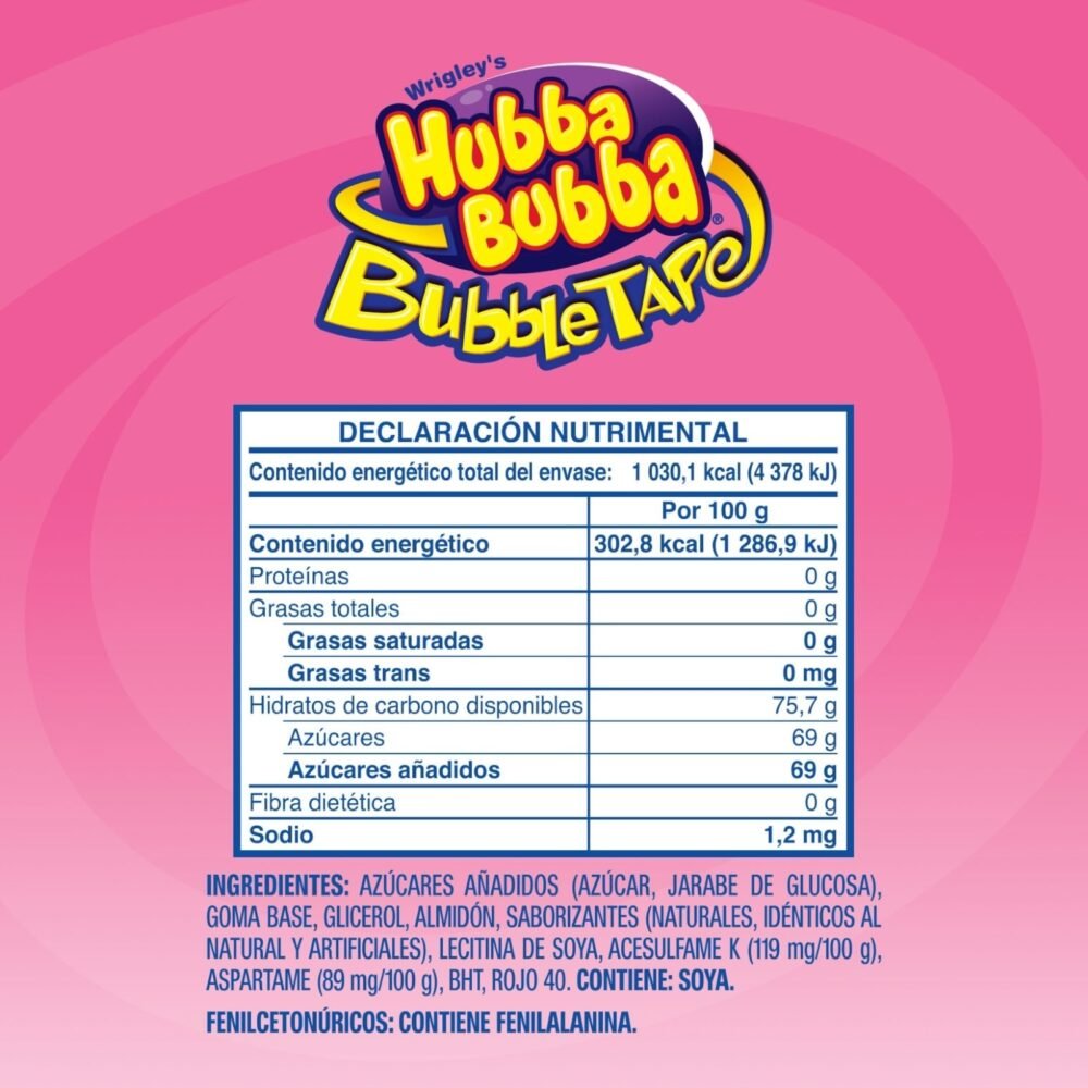 Wrigleys chicle Hubba Bubba sabor TUTTI FRUTTI paquete con 6 piezas 3