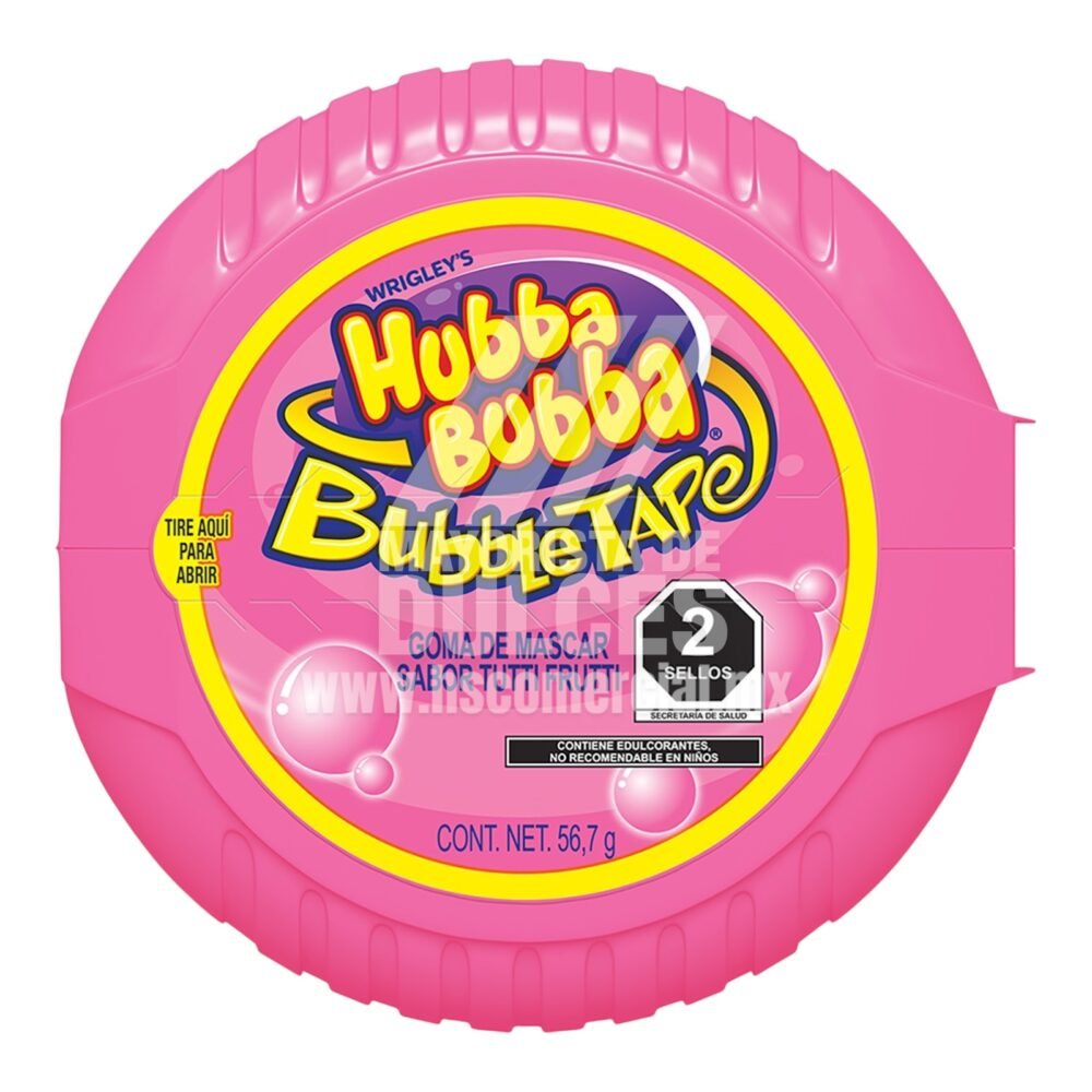 Wrigleys chicle Hubba Bubba sabor TUTTI FRUTTI paquete con 6 piezas 4