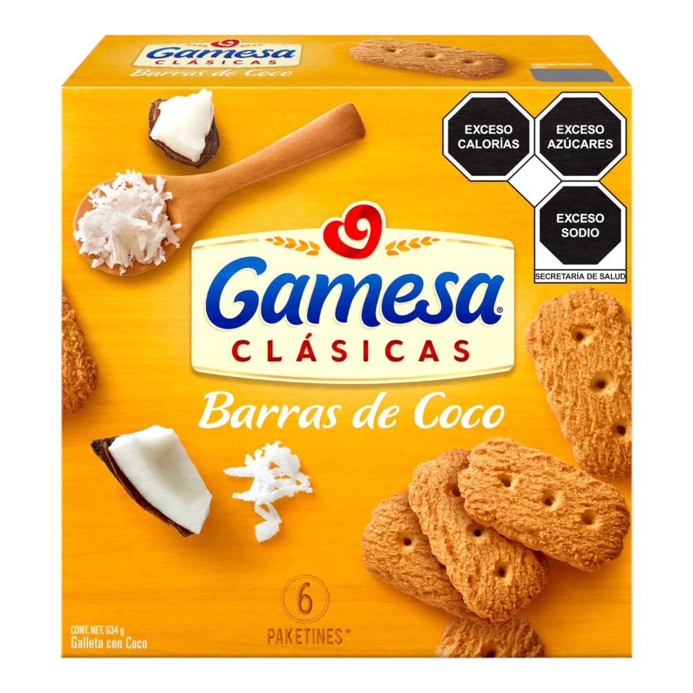Gamesa galletas Barras de Coco 634 gramos dulces dulceria mayoreo