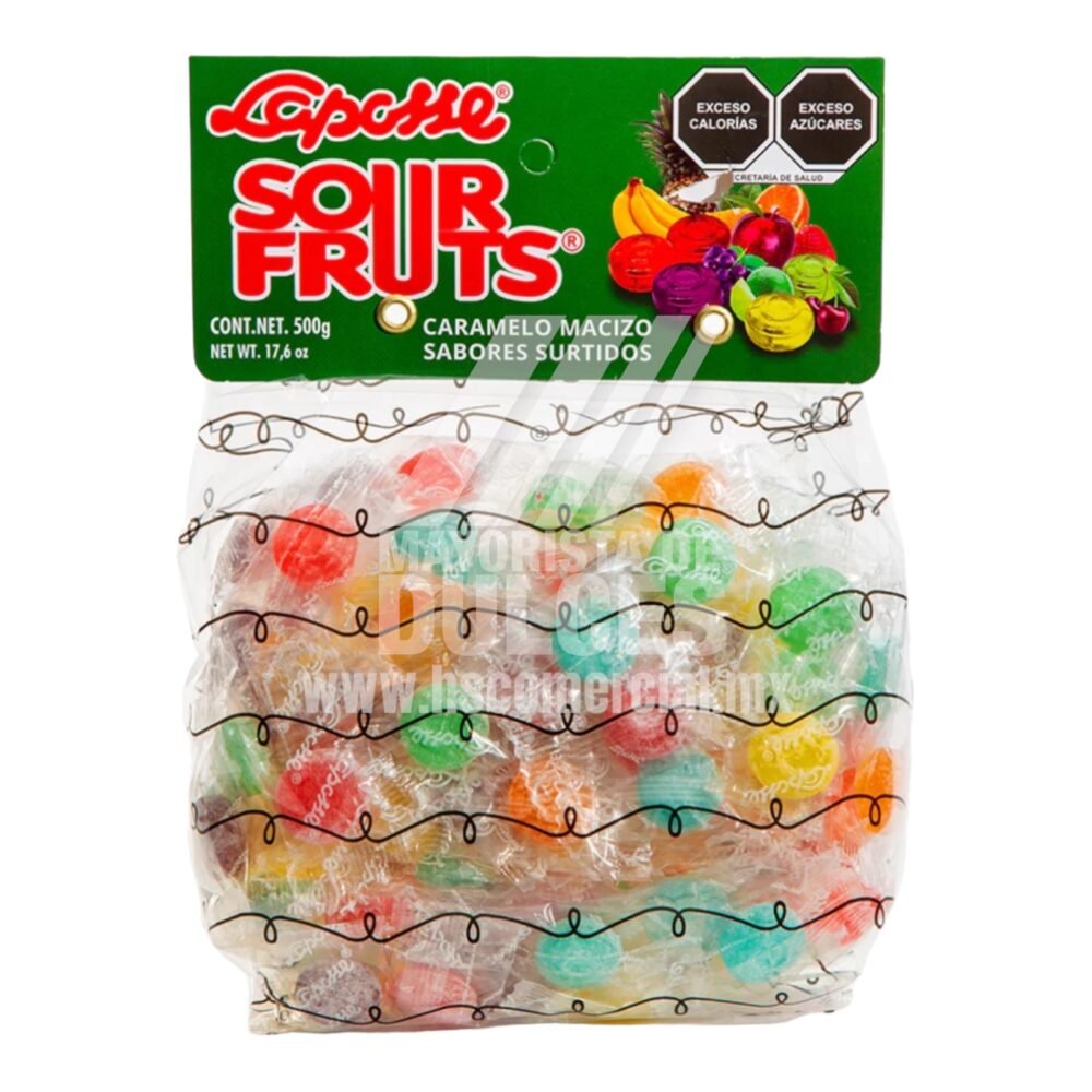 Laposse Caramelo Sour Fruts bolsa con 500g