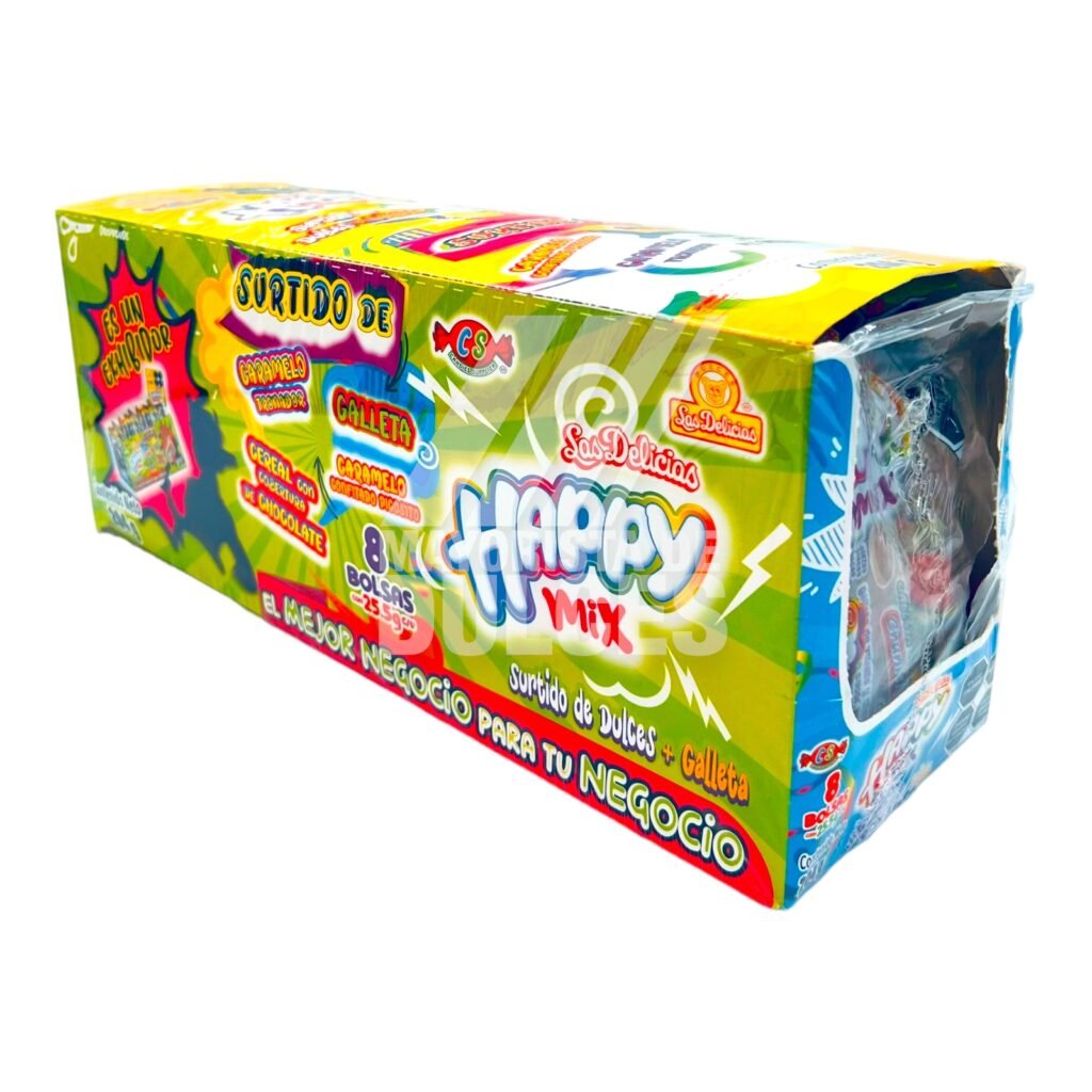 Las Delicias HAPPY MIX paquete con 8 bolsas (Caja con 12 paquetes) 12 ...