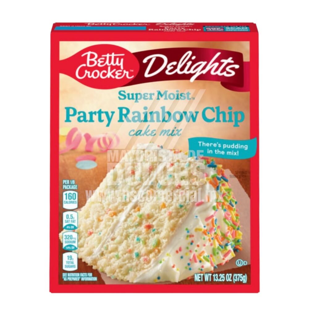 Betty Crocker harina Super Moist Party Rainbow Chip