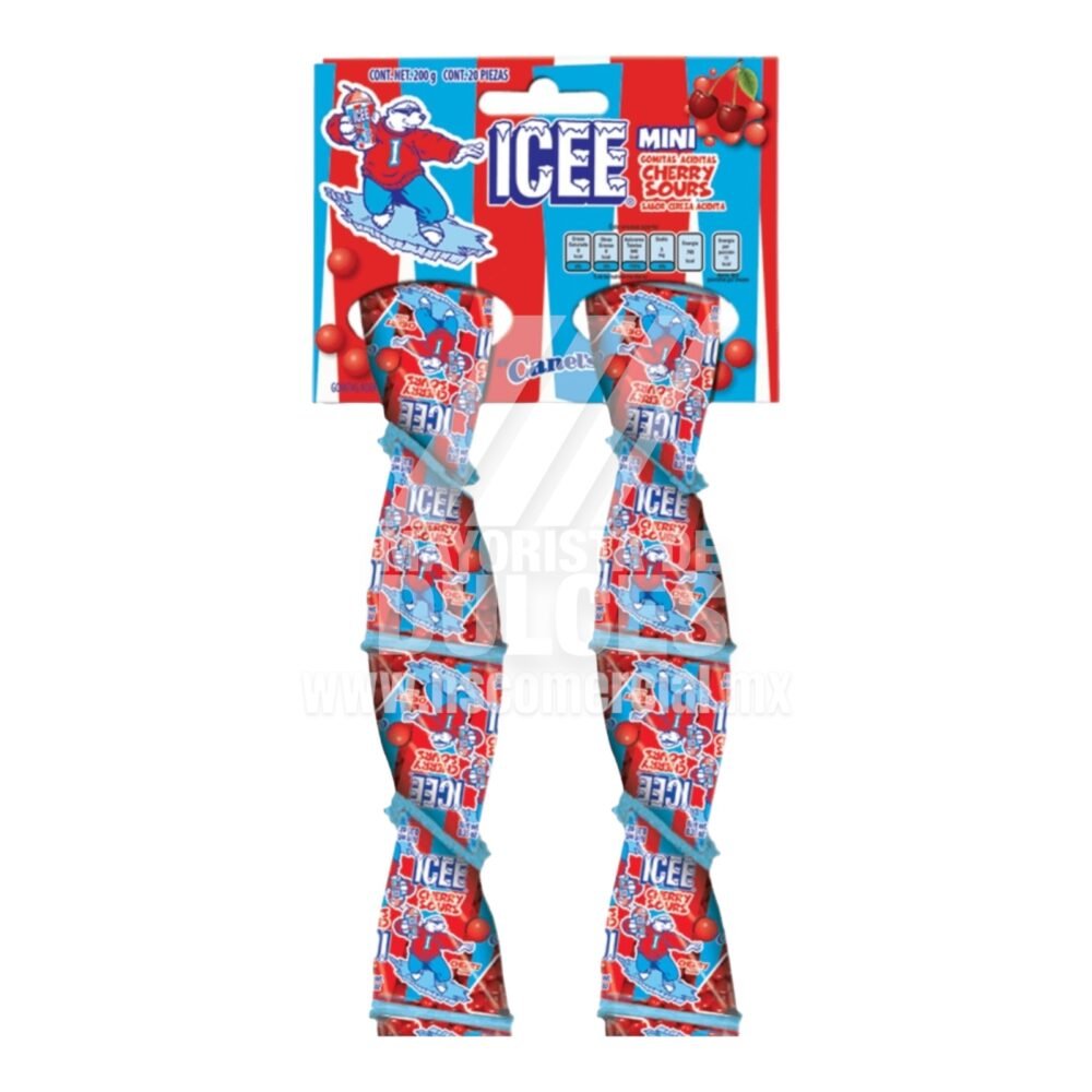 Canel´s gomita Mini Cherry Sours ICEE tira con 20 piezas (Caja con 20 ...