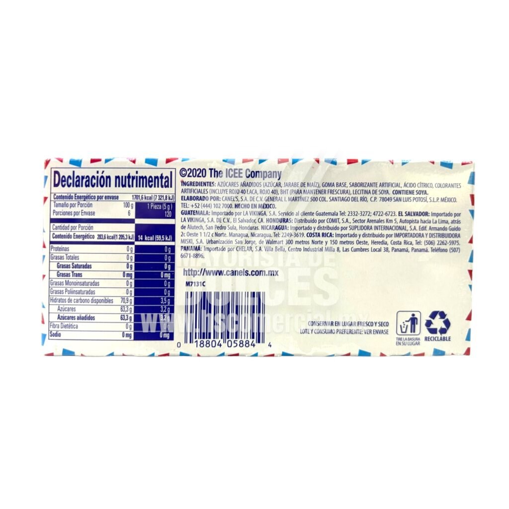 Canels chicle ICEE Display 12 piezas (Cartón con 12 displays ...