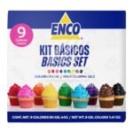 Enco Kit de Colores de Gel Básico paquete con 9 piezas de 40g