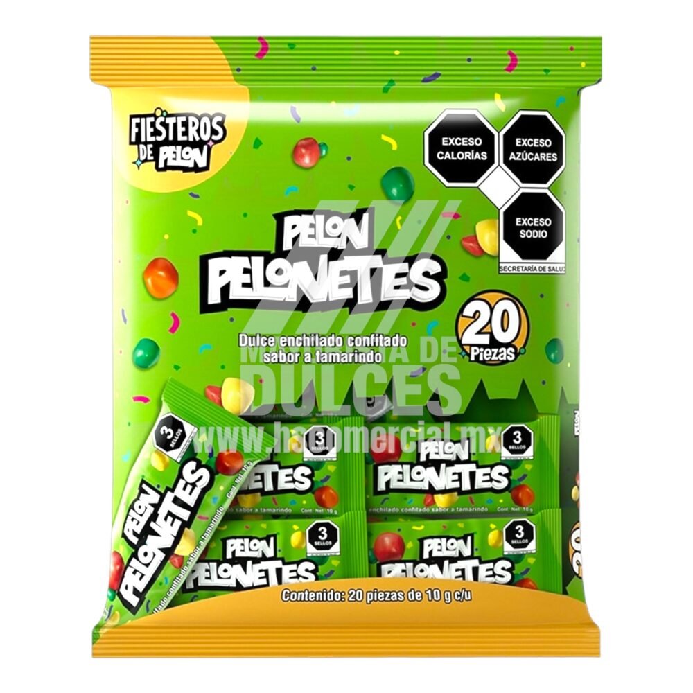 Hersheys Pelonetes Fiestero Sachet bolsa con 20 piezas de 10g