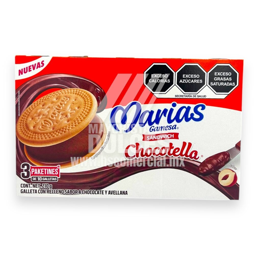 Gamesa galletas Marías CHOCOTELLA Sandwich paquete con 210g