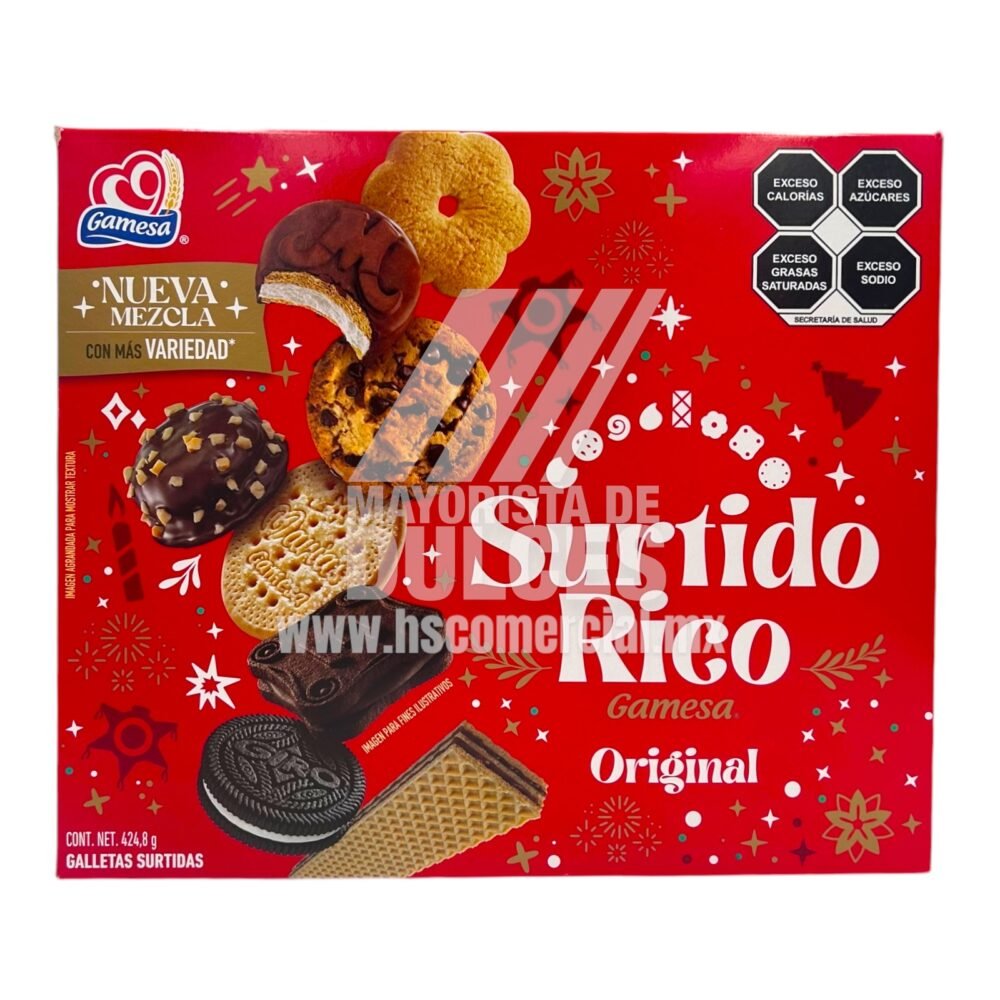 Gamesa galletas Surtido Rico NAVIDEÑO paquete con 424g