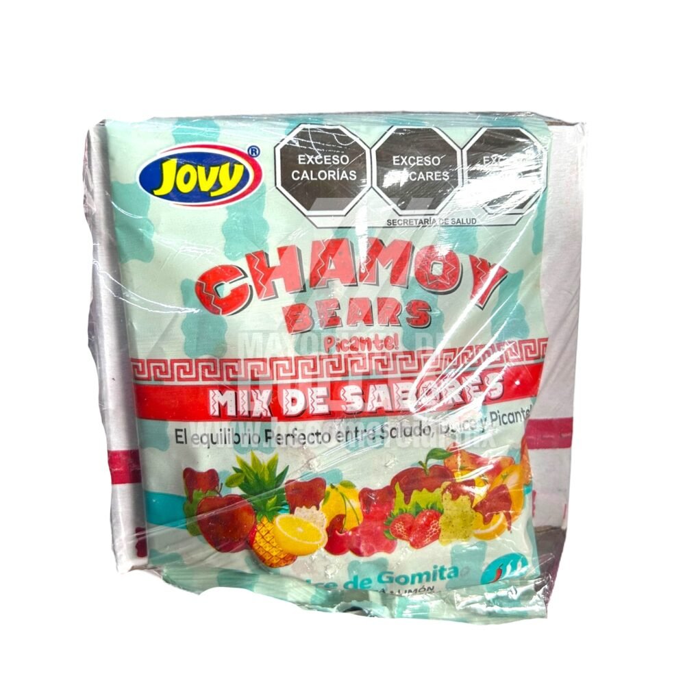 Jovy gummy Ositos BEARS de Chamoy Picante caja con 12 bolsitas de 100g