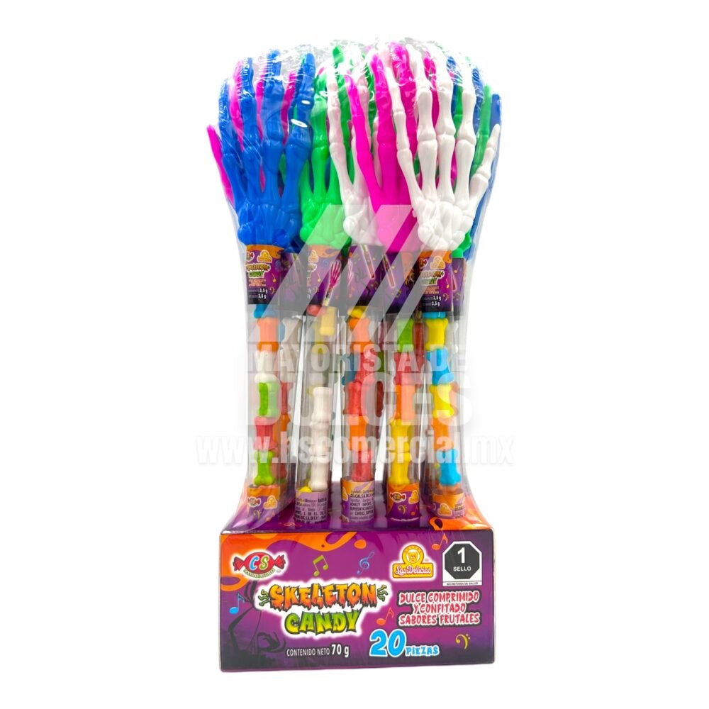 Las Delicias Candy SKELETON paquete con 20 piezas