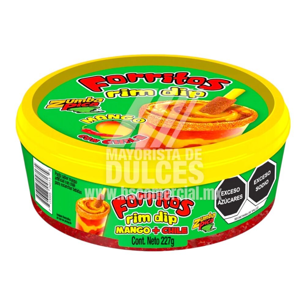 Zumba Pica pulpa Forritos Rim Dip MANGO con Chile frasco con 227g