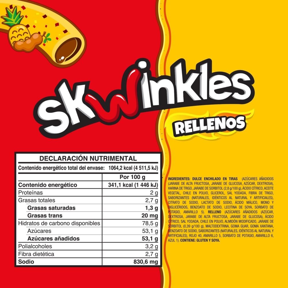 Lucas Skwinkle Relleno PIÑA con TAMARINDO paquete con 12 piezas 6