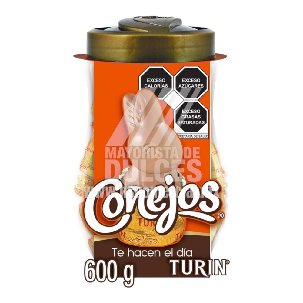 Turín chocolate CONEJOS FOCO Vitrolero con 600g 1