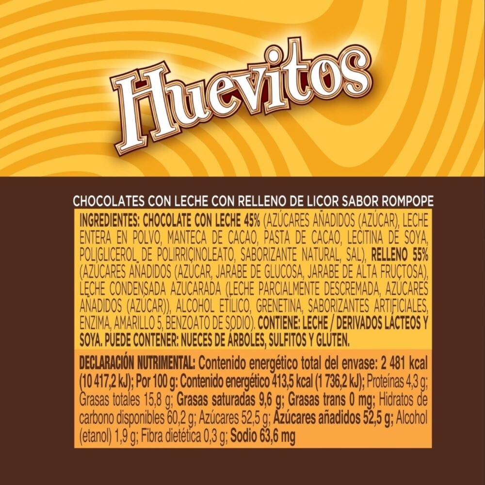 Turín chocolate HUEVITOS relleno de Rompope vitrolero con 600g 5