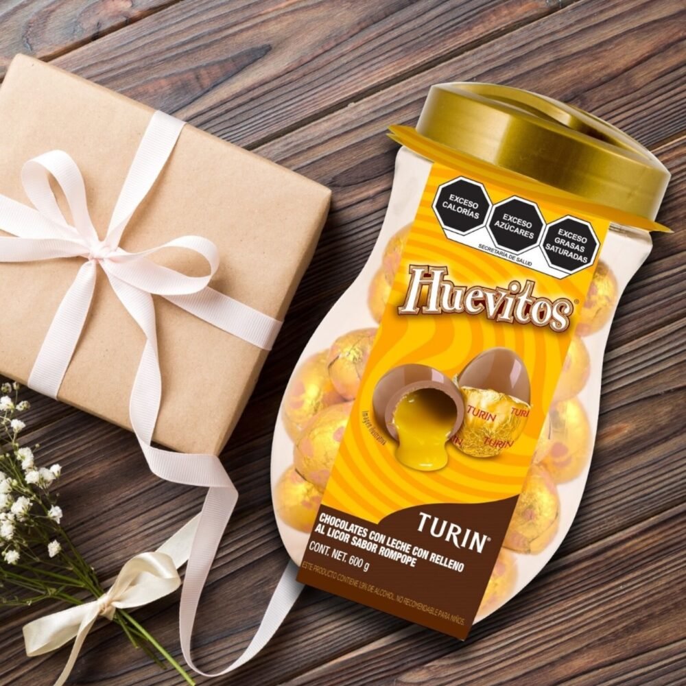 Turín chocolate HUEVITOS relleno de Rompope vitrolero con 600g 6