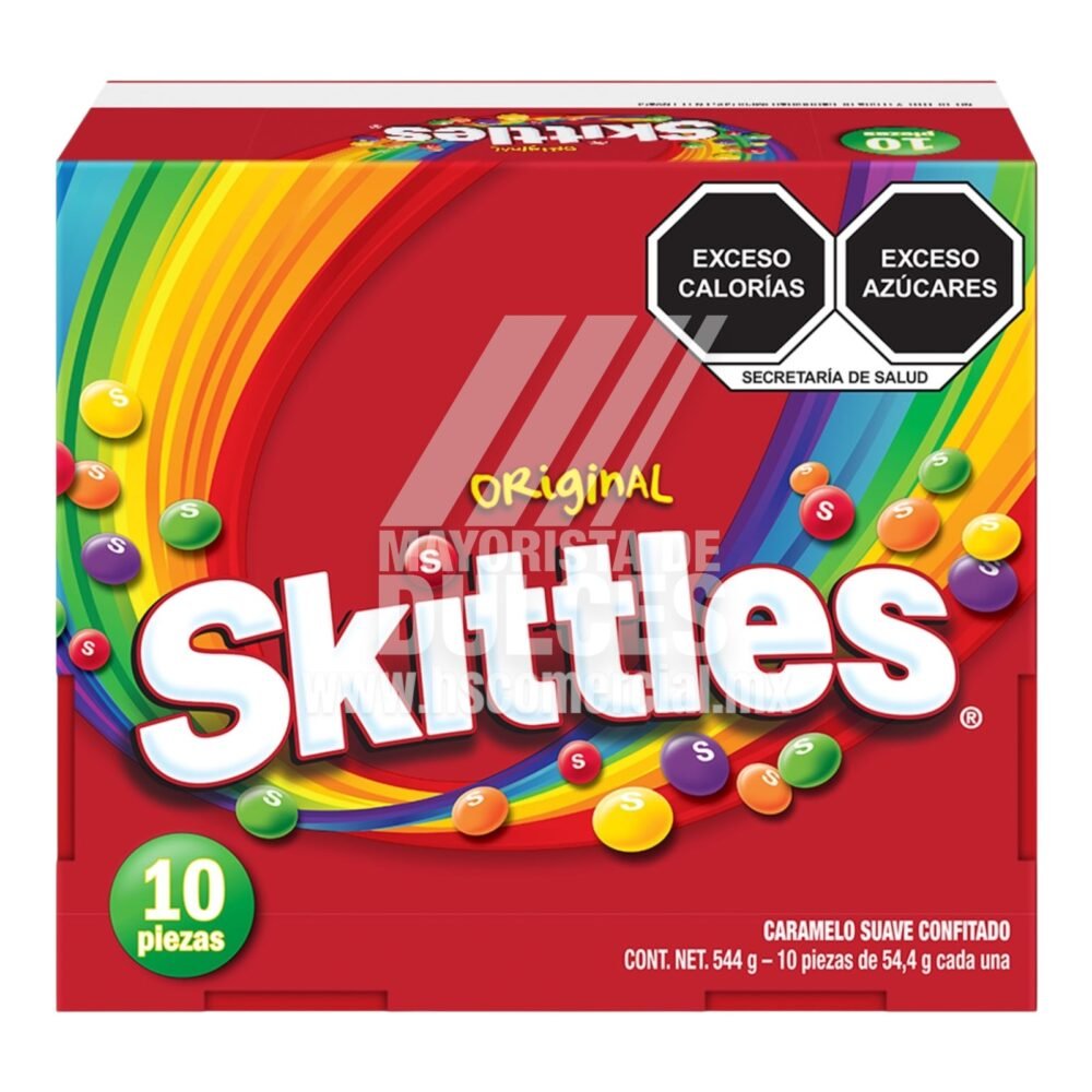 Wrigleys Skittles Original 544g paquete con 10 sobres