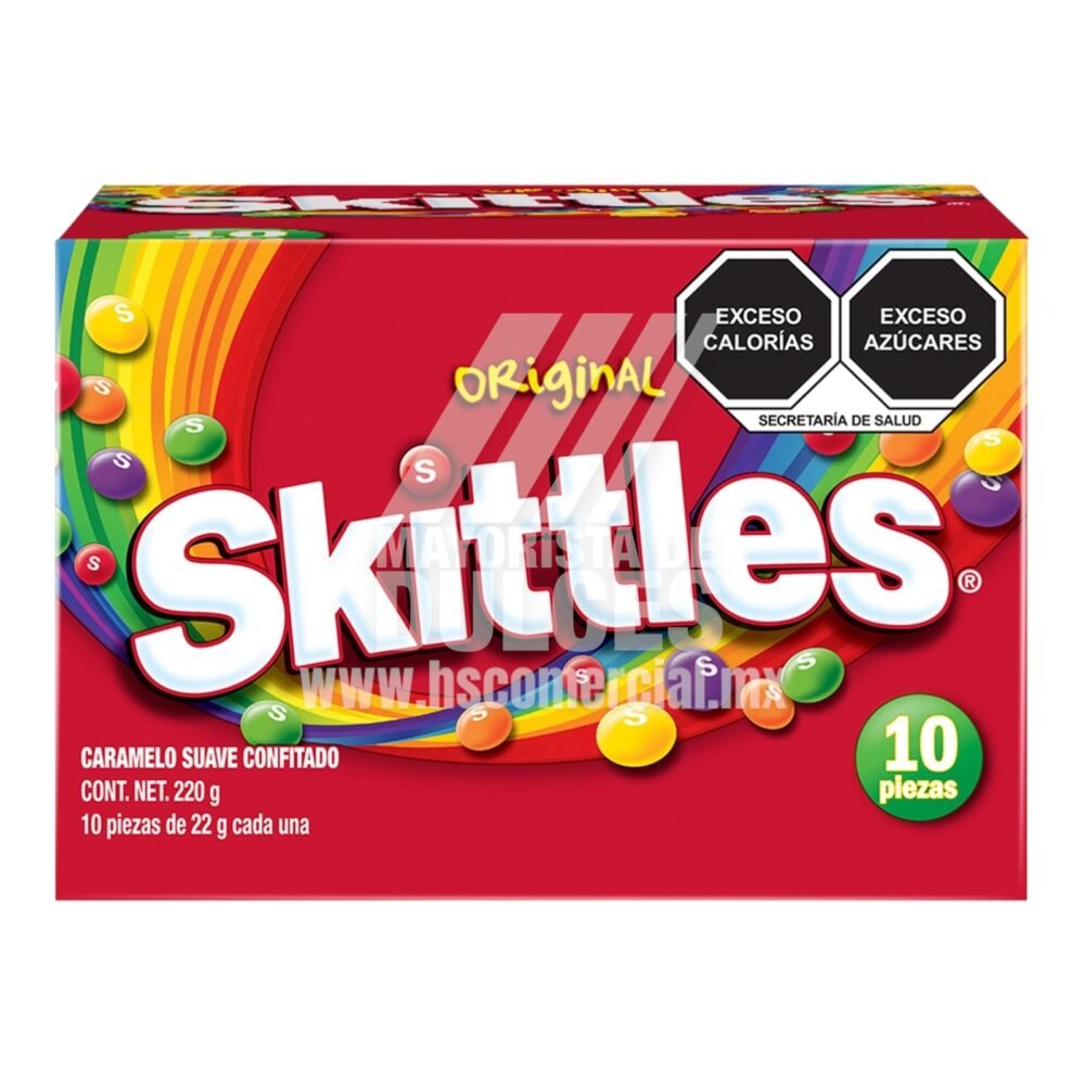 Wrigleys Skittles Paquete Original con 10 sobres de 220g