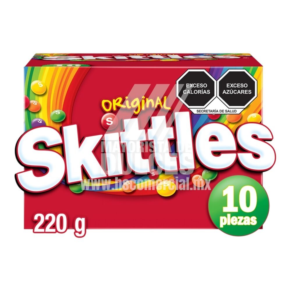 Wrigleys Skittles Paquete Original con 10 sobres de 220g 2