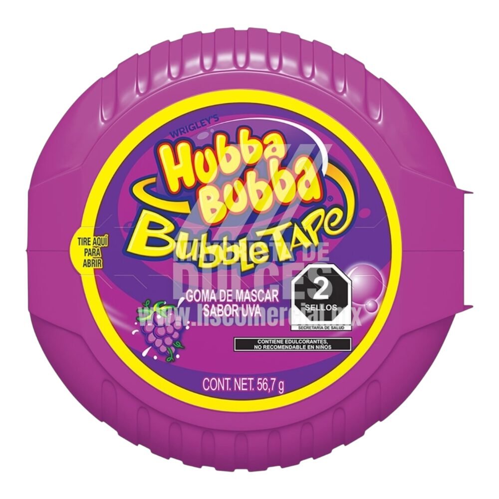 Wrigleys chicle Hubba Bubba sabor UVA paquete con 6 piezas 4