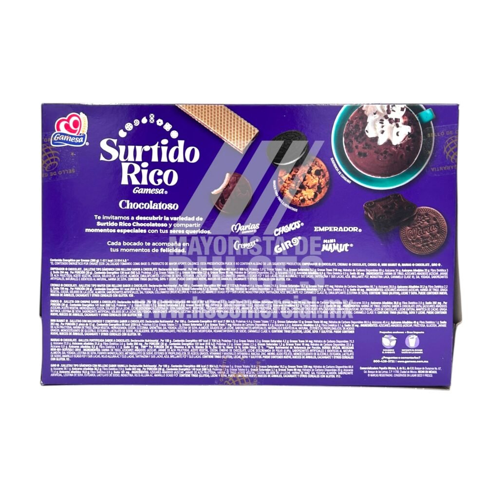 Gamesa galletas Surtido RICO Chocolatoso paquete con 280g 2