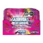 Wrigleys gomitas Salvavidas sabor MORAS paquete con 9 sobres