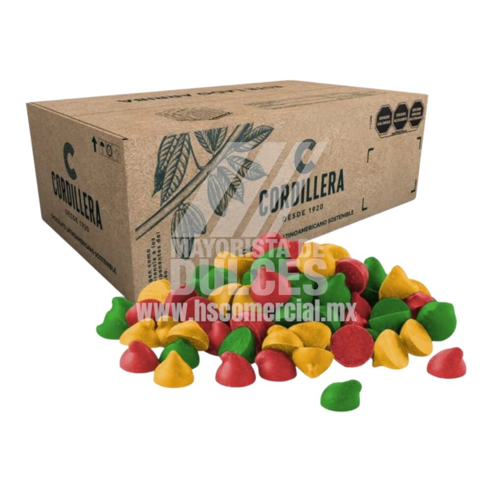 Cordillera chocolate Chips COLORES Tutti Frutti bolsa con 1 kilo 2