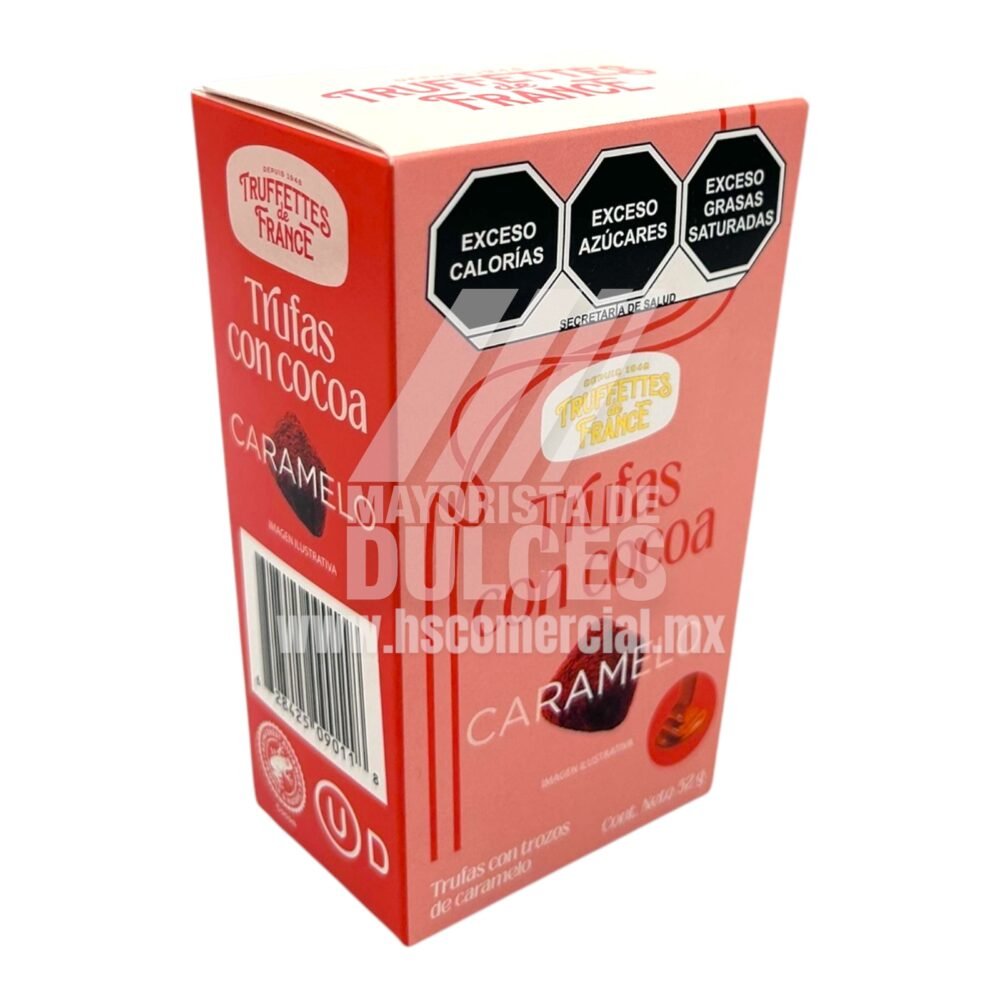 Calé Trufas Francesas con Cocoa sabor CARAMELO paquete con 52g 1