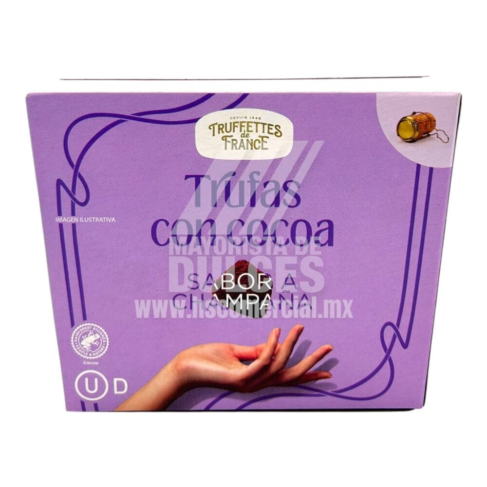 Calé Trufas Francesas con Cocoa sabor CHAMPAÑA paquete con 150g