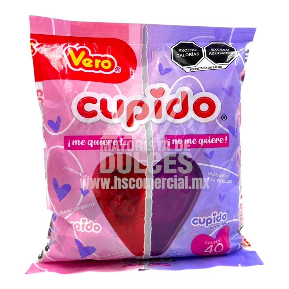 Dulces Vero paleta Cupido MIX bolsa con 40 piezas