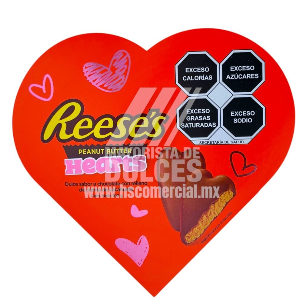 Hersheys chocolate Corazón REESES con 102g