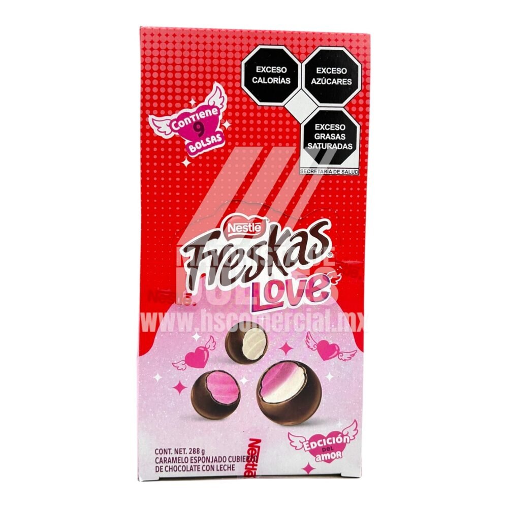 Nestlé chocolate Freskas LOVE con 9 bolsas de 32g