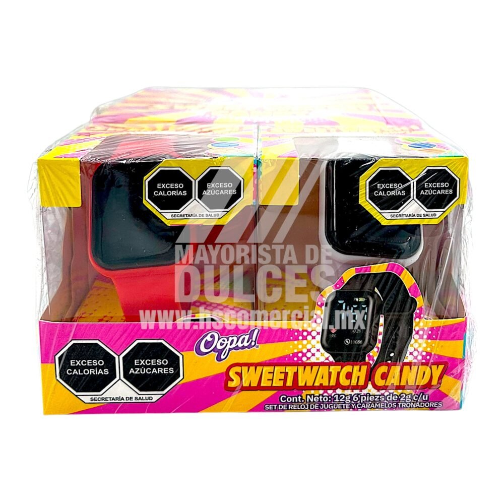 Oopa SWEET WATCH Candy paquete con 6 piezas