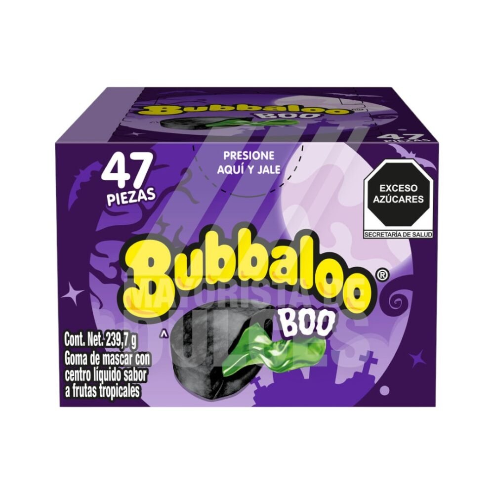 Adams chicle 47´s Bubbaloo BOO paquete con 47 piezas (Caja con 32 paquetes)   32/47pzs