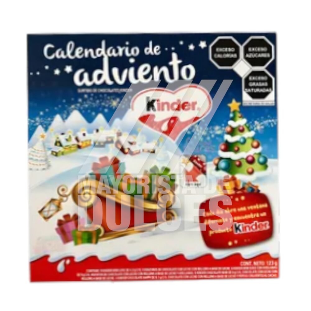 Kinder chocolate Calendario de Adviento paquete con 123g (Caja con 12 paquetes)   12/123g